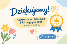 ilustracja do wpisu 
Podziękowanie za nominację w Plebiscycie Edukacyjnym 2026