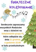 ilustracja do wpisu 
Zapraszamy na kolędowanie