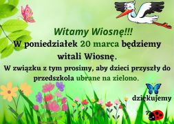 ilustracja do wpisu 
Witamy Wiosnę