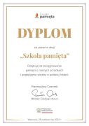 ilustracja do wpisu 
Dyplom - "Szkoła pamięta"