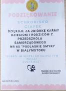 ilustracja do wpisu 
Podziękowanie za zbiórkę karmy